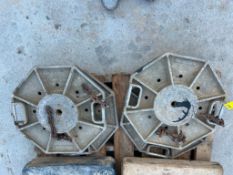 (4) Sauber Mfg Part #PH 630-365-6680 Outrigger Pads. Located in Altamont, IL