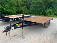 1993 Homemade 8' x 14' Deck Over Trailer, VIN #TD129859, Wood Flooring. New Paint. Located in Altamo