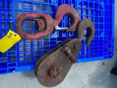 (1) Eye Hoist Hook & (1) Pulley Hook. Located in Altamont, IL