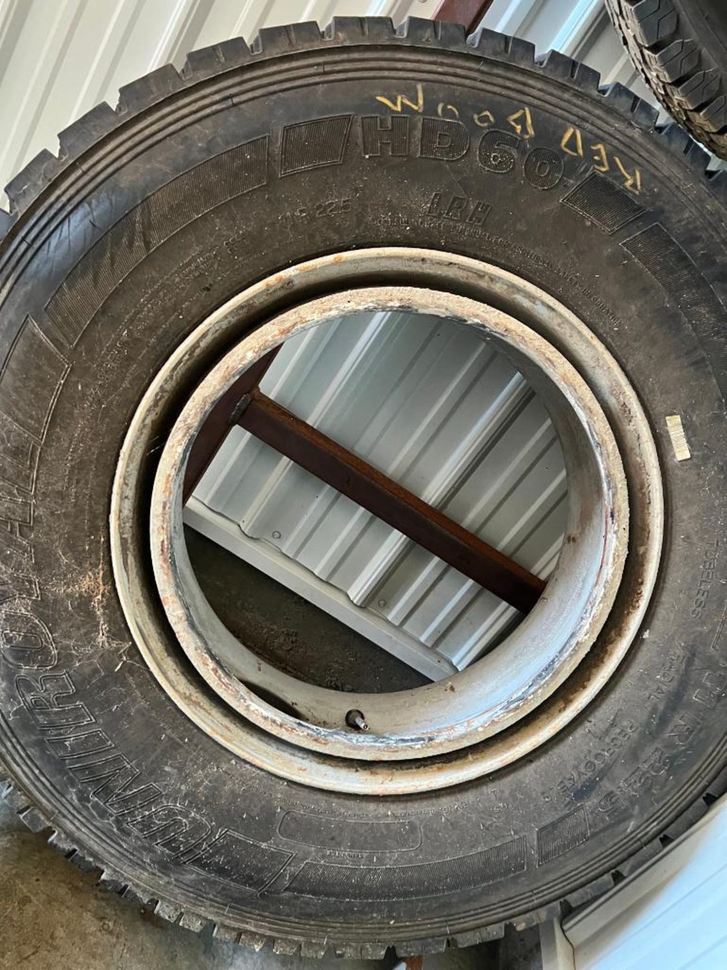 (1) New Uniroyal 11 R 22.5, HD 60, 10 Bolt Rim & (1) Used Tire.  Located in Altamont, IL - Image 7 of 7