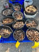 (4) Buckets of Pins & Wedges. Approx 1000 Total. Located in Altamont, IL
