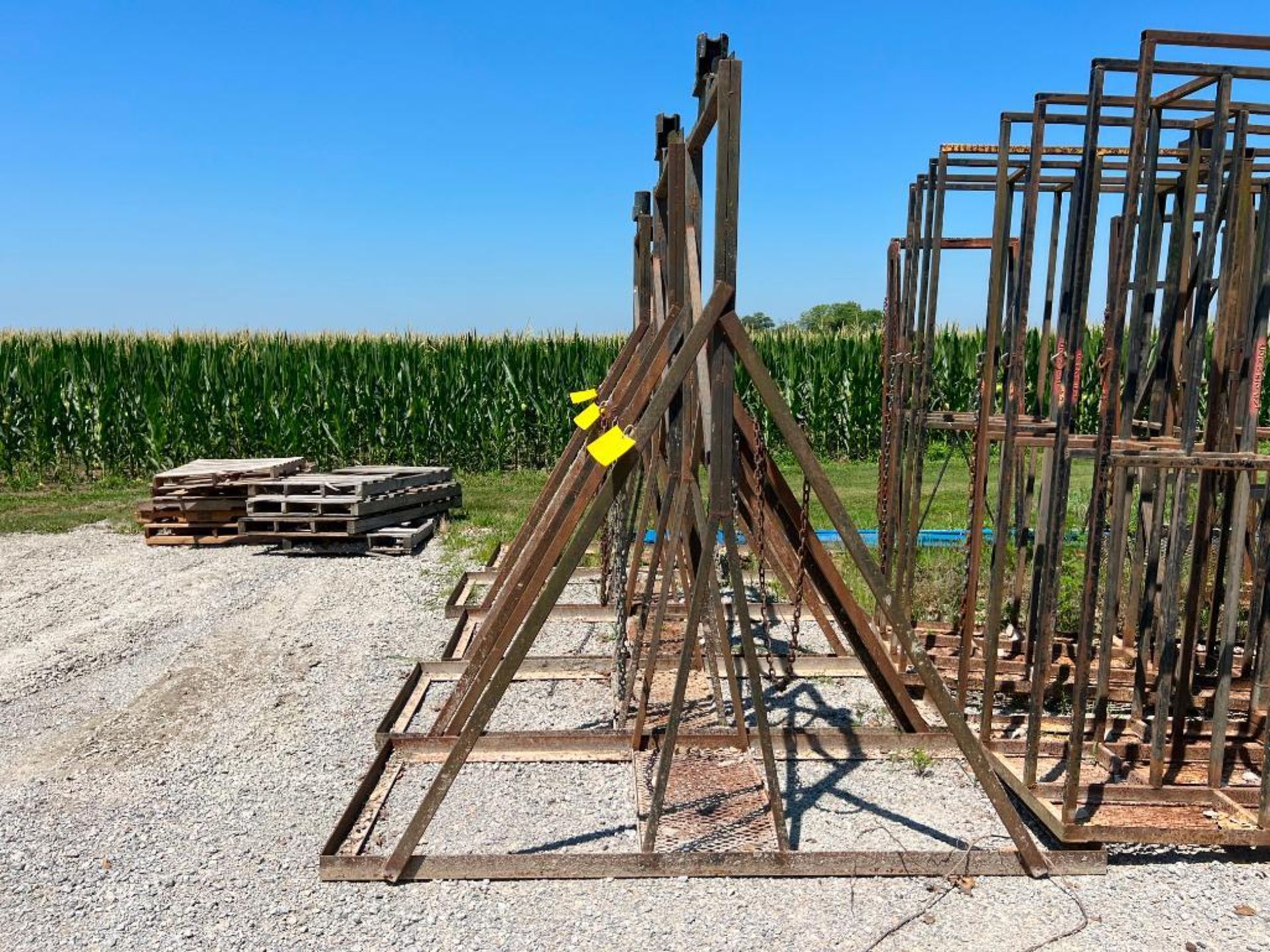 8' x 98" x 37 1/2" Form Basket with Bell . Located in Altamont, IL