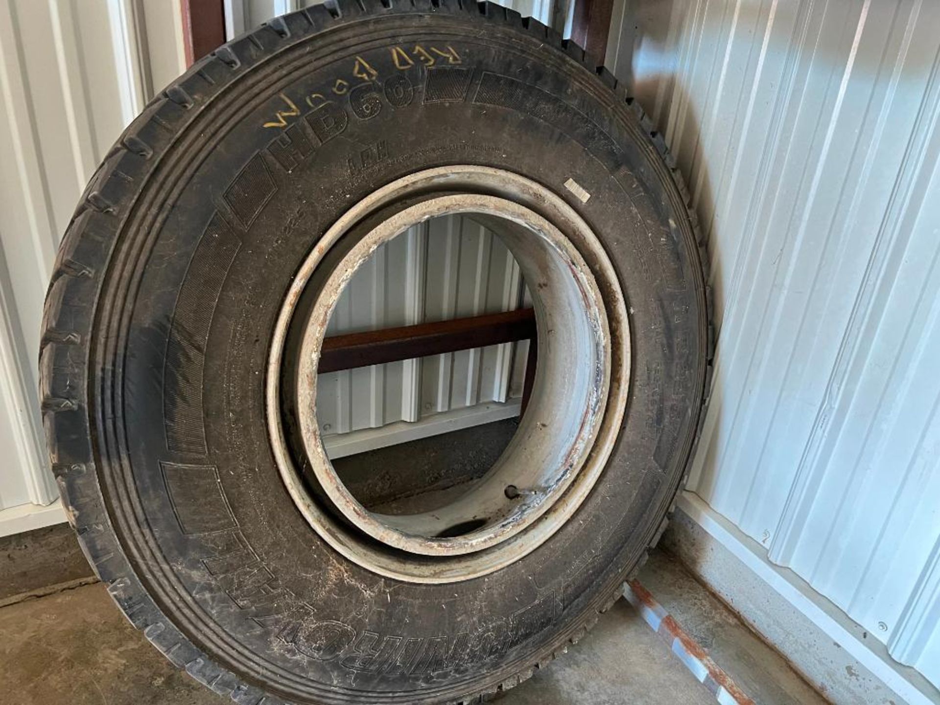 (1) New Uniroyal 11 R 22.5, HD 60, 10 Bolt Rim & (1) Used Tire.  Located in Altamont, IL - Image 5 of 7