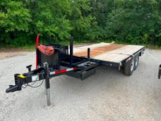 1990 Homemade 8' x 14' Deck Over Trailer, VIN #TD89415, Wood Flooring. Underneath Tool Boxes. New Pa