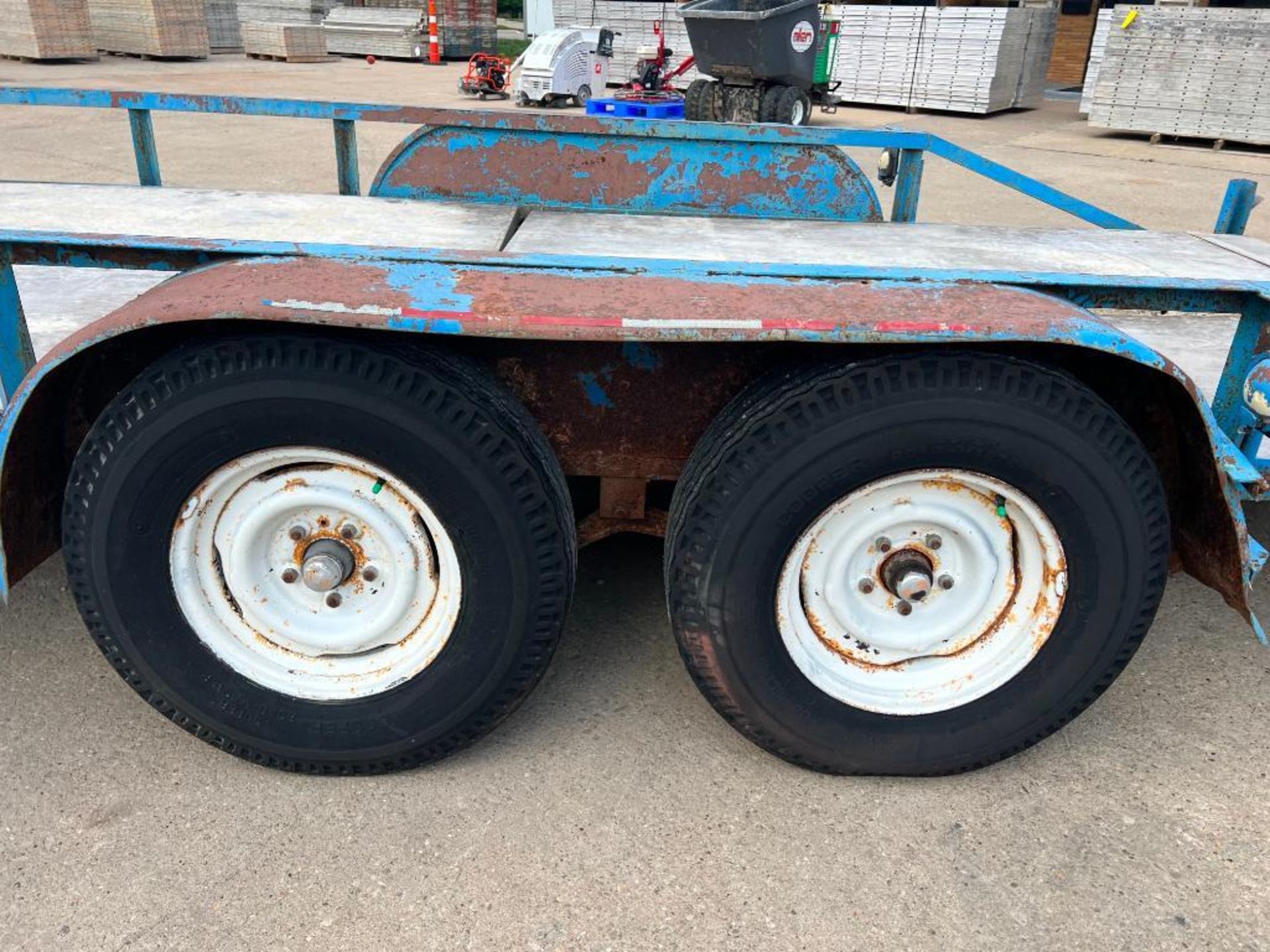 1988 Brewer Utility Trailer, VIN #068814, Flatbed 16' x 76", Dual Axle with Spare Tire & Pintail Rin - Image 3 of 6