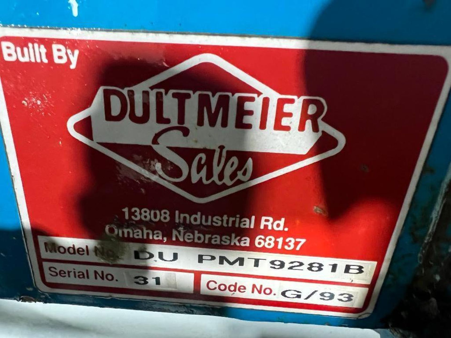 Dultmeier Sales Pressure Washer Farm 25, Model #DU PMT9281B, Serial #31 with Wand and Hose. Located - Image 7 of 16