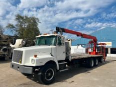 1996 Volvo GM Boom Truck, VIN # 4V5JCBBEXTR852792, Eaton Fuller 8 Speed Transmission, Cat 94 3306C 3