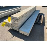(8) 9" x 9' & (2) 11" x 9' Wall Ties Smooth Aluminum Concrete Forms, 6-12 Hole Pattern. Located in M