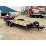 1999 Standard T/T Trailer, Tandem Axle, Registration Only, 18' x 83", Stake Pockets, 2 Toolboxes, Pi