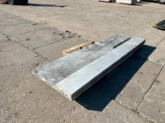 (1) 3' x 9' & (1) 12" x 9' Western Elite Laydown Smooth Aluminum Concrete Form, 6-12 Triple Punch Ho