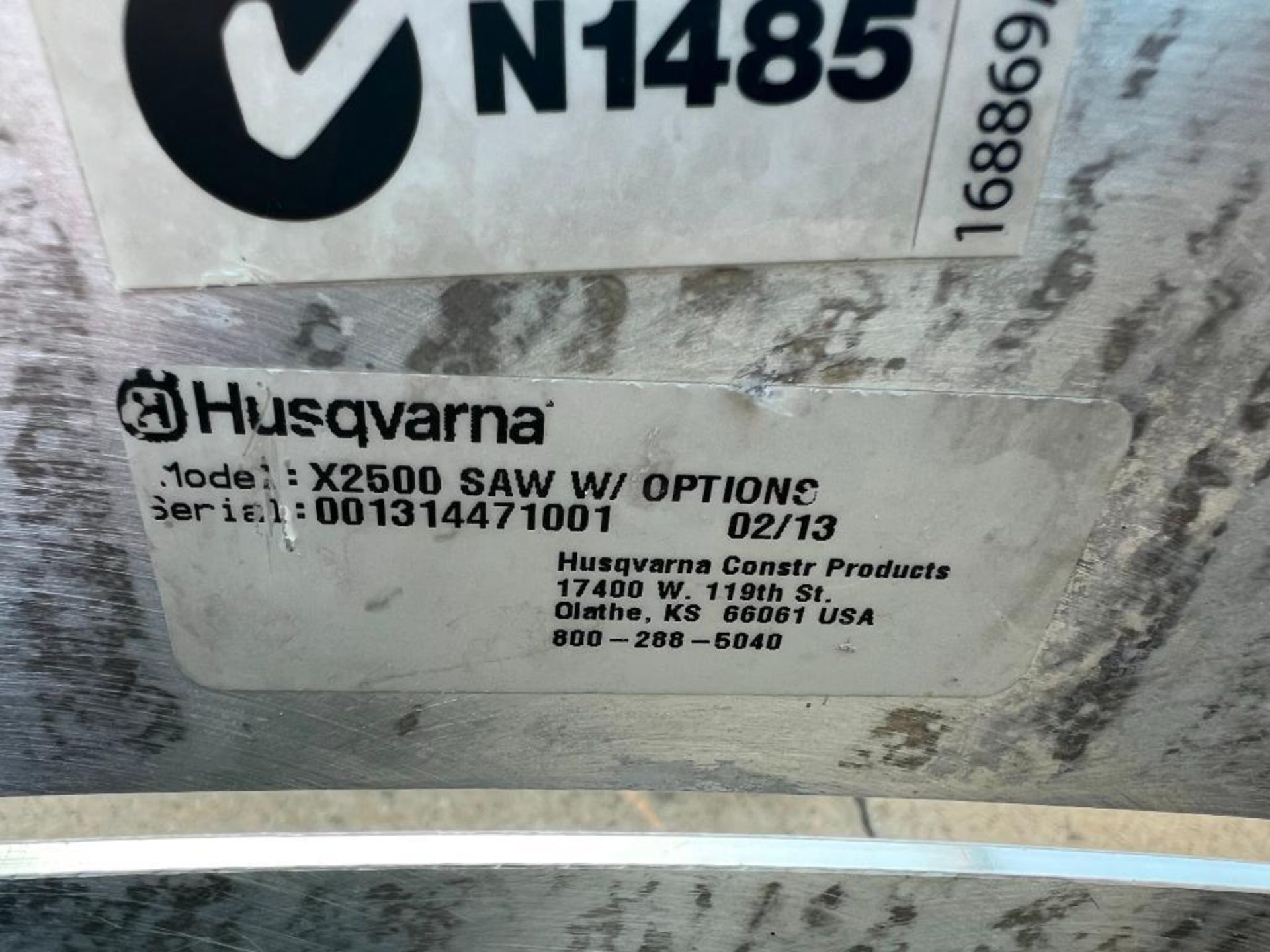 2013 Husqvarna X2500 Soff-Cut Concrete Saw w/Options, Hours Unknown, Serial #001314471001, (Bad) Hon - Image 5 of 7
