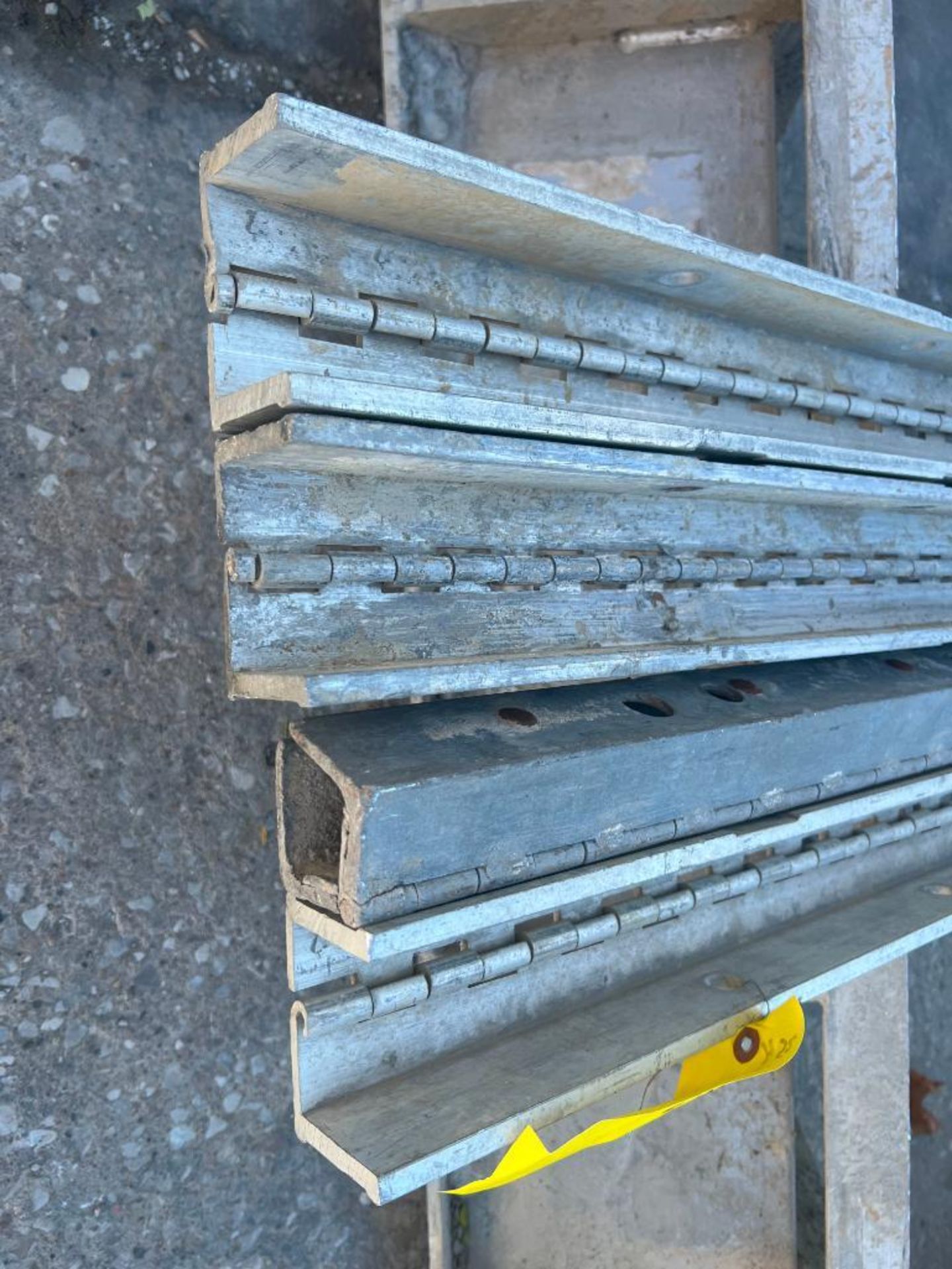 0(4) 1 1/2" x 8' Hinged Wall Ties Smooth Aluminum Concrete Forms, 8" Hole Pattern. Located in Mt. Pl - Image 2 of 2