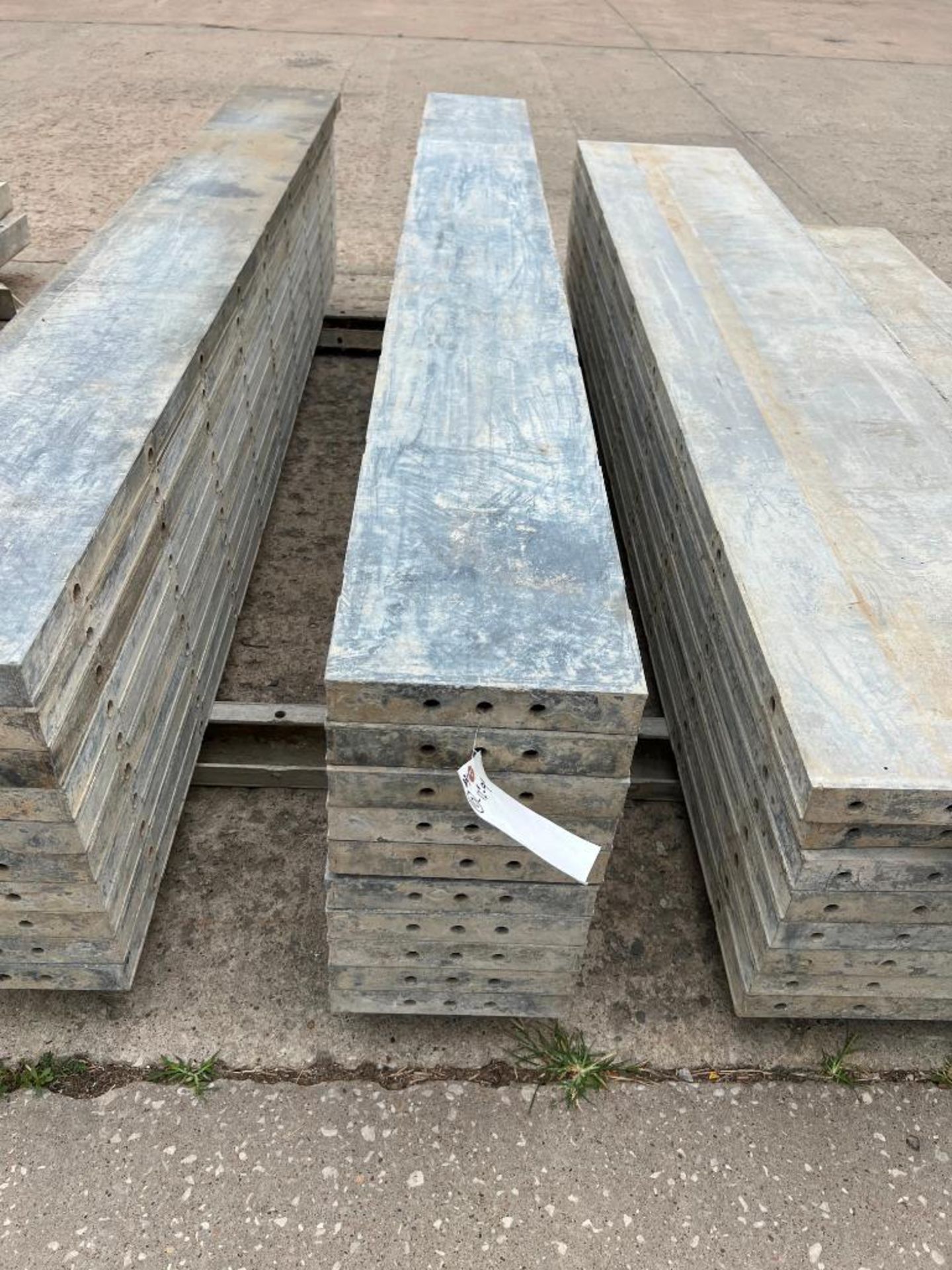 (10) 12" x 9' Symons Aluminum Concrete Forms. 6-12 Hole Pattern. Located in Mt. Pleasant, IA