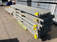 (8) 4" x 4' x 9' Nominal Wall Ties Smooth Aluminum Concrete Forms, 6-12 Hole Pattern. Located in Mt.