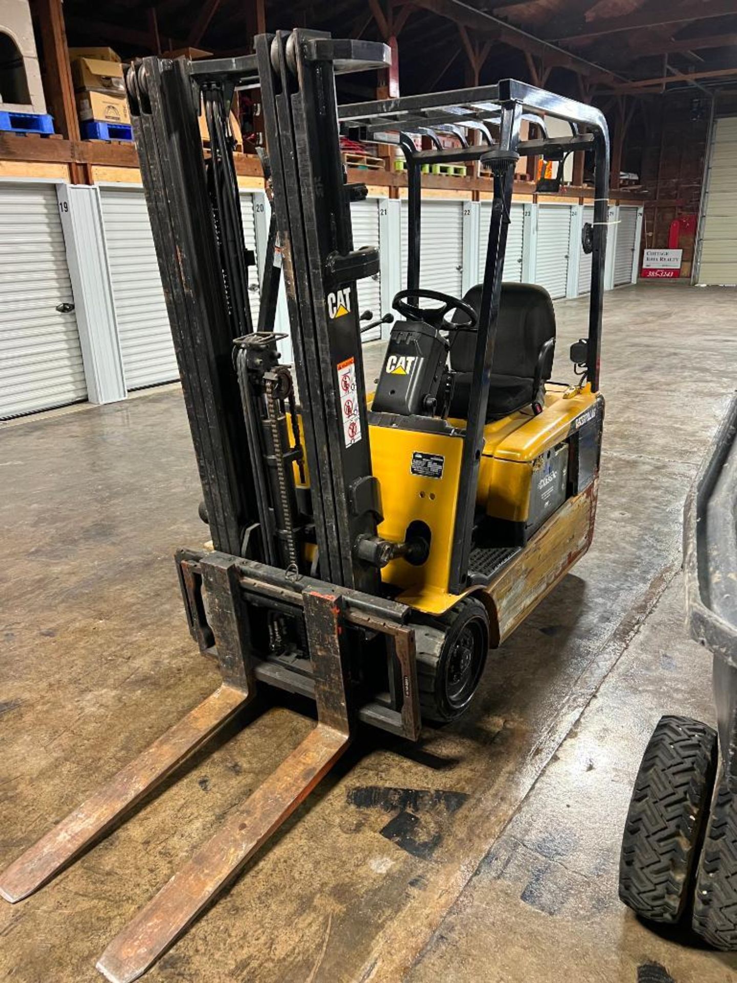Caterpillar EP16KT Three Wheel Electric Forklift, Hours 3940.7, Serial #ETB4B01714. Located in Mt. P