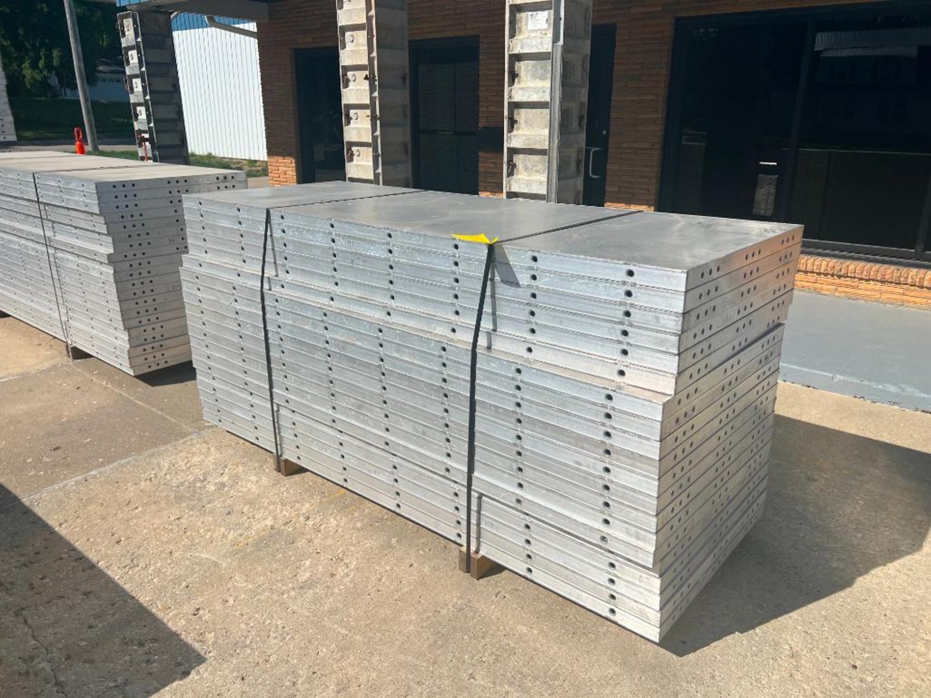 (20) NEW 3' x 8' Wall Ties Aluminum Concrete Forms, 6-12 Hole Pattern. Located in Mt. Pleasant, IA