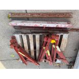 (10) Symons 3' Scaffolding Brackets, (1) 4' x 6" x 6" ISC, & (2) 4' Angles. Located in Mt. Pleasant,