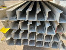 (8) 4" x 4' x 9' Nominal Wall Ties Smooth Aluminum Concrete Forms, 6-12 Hole Pattern. Located in Mt.