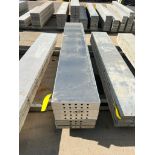 (5) NEW 16" x 8' & (3) Used 16" x 8' Wall Ties Smooth Aluminum Concrete Forms, 6-12 Hole Pattern. Lo