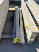 (5) 4" x 8' & (1) 5" x 8' Wall Ties Smooth Aluminum Concrete Forms, 8" Hole Pattern. Located in Mt.