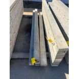 (5) 4" x 8' & (1) 5" x 8' Wall Ties Smooth Aluminum Concrete Forms, 8" Hole Pattern. Located in Mt.
