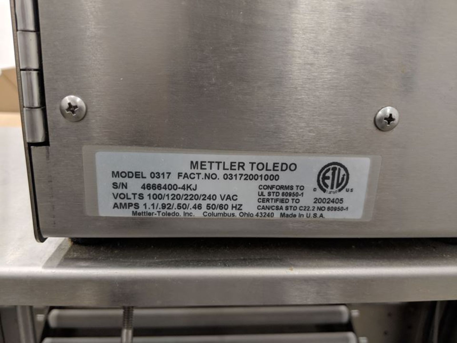 Mettler Toledo Solo Max Automatic Wrapper with model 706 Labeler, SN 4666400-4KJ Removal: By - Image 3 of 5