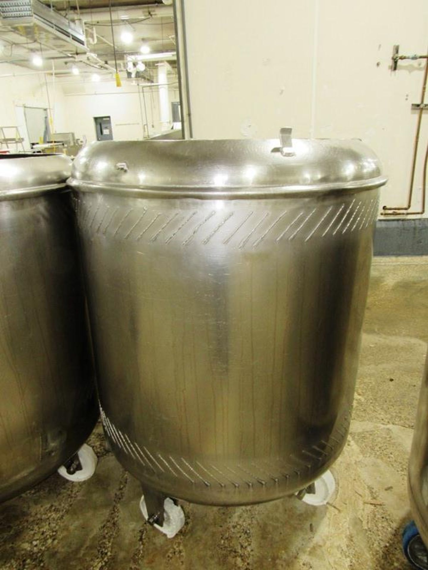 Globus Mdl. HS 3/5 Tumbling System, tumbling bed, (1) 750 liter stainless steel drum with lid, - Image 4 of 6