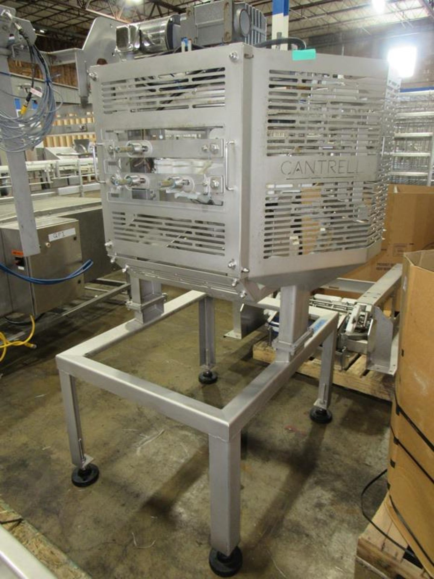 Cantrell Mdl. CWCS-8400 Wing Segmenter, Ser. #21481, with overhead conveyor system, (2) stainless - Image 2 of 20