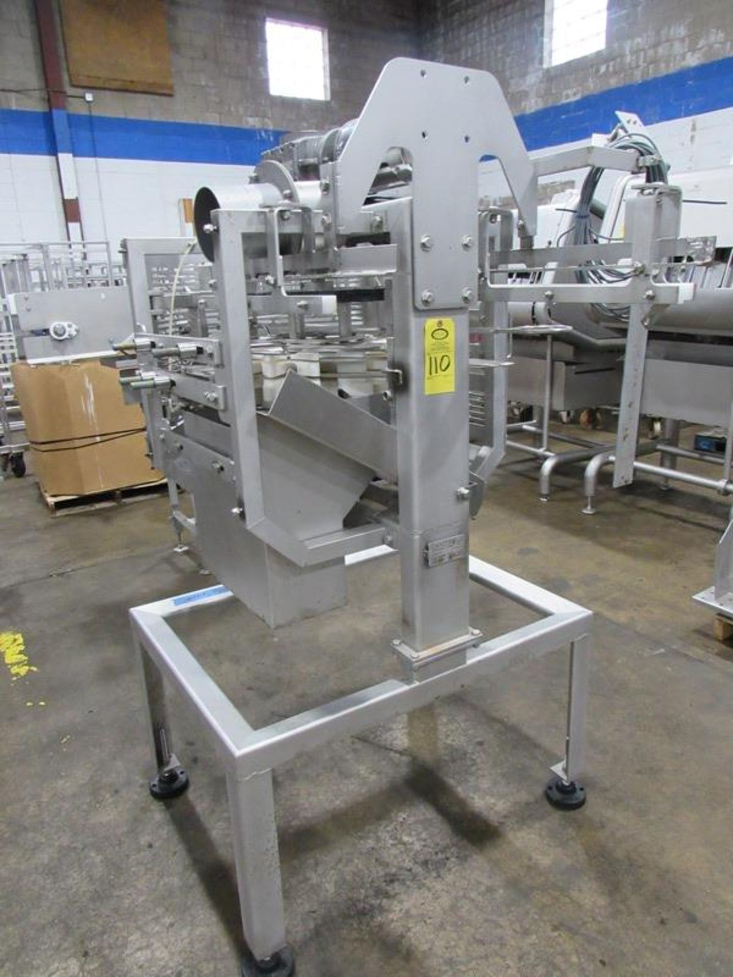 Cantrell Mdl. CWCS-8400 Wing Segmenter, Ser. #21481, with overhead conveyor system, (2) stainless