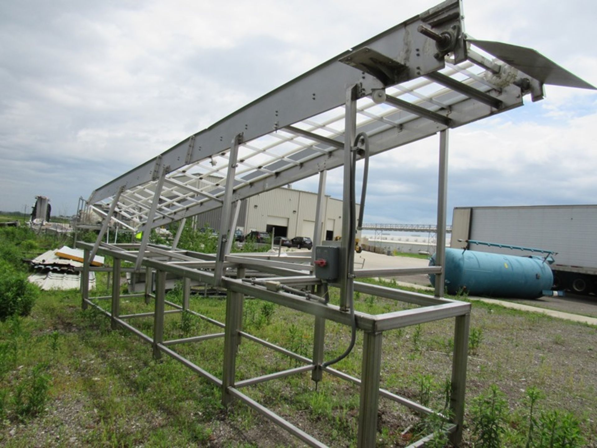 Stainless Steel Conveyor on stand, 36" W X 20' Long (Loading Fee: $150.00 - Rigger: Norm Pavlish - - Image 4 of 4