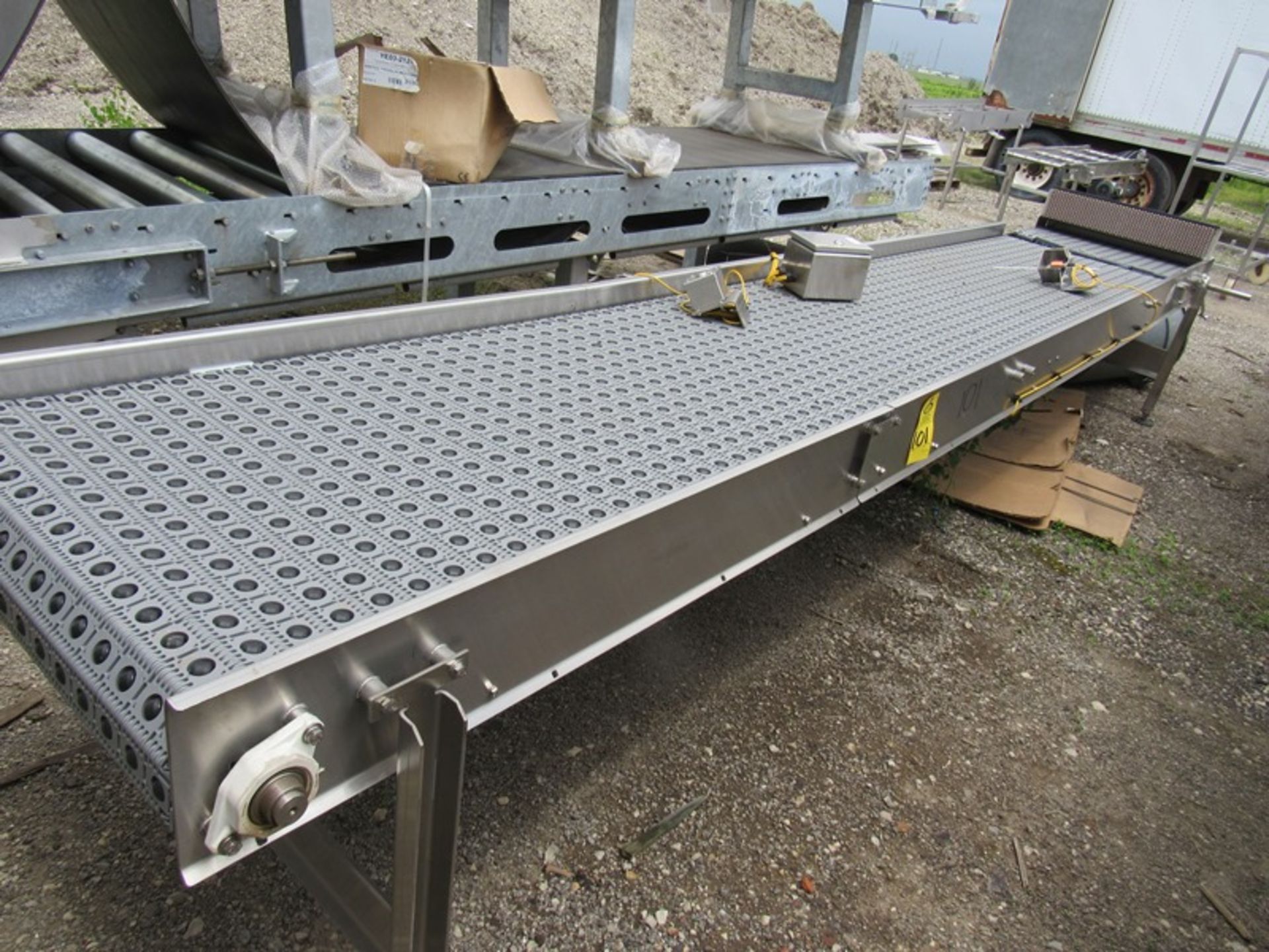 BMI Stainless Steel Conveyor, 30" W X 16' Long plastic belt (Loading Fee: $150.00 - Rigger: Norm