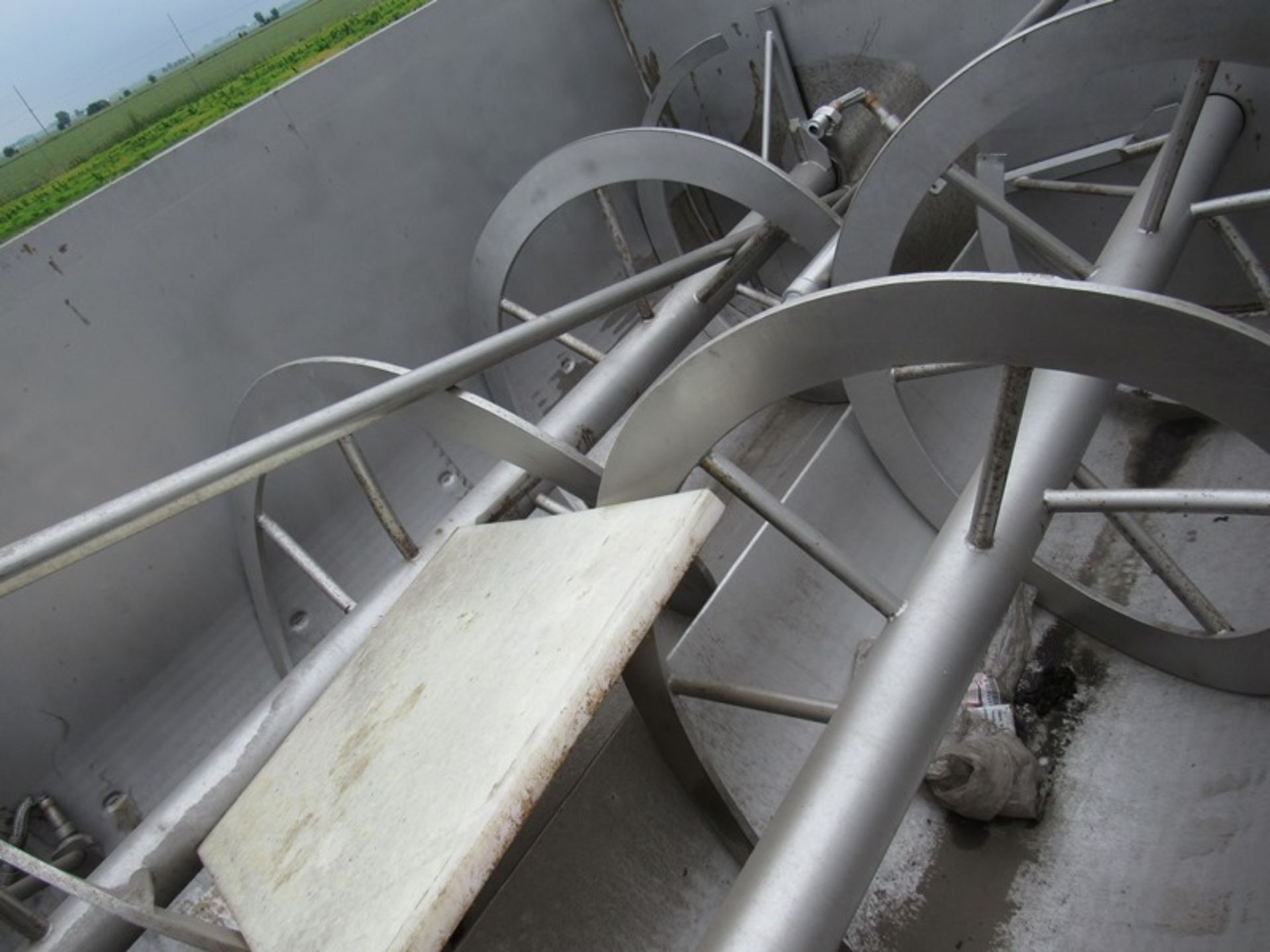 Stainless Steel Dual Shaft Ribbon Blender, 5' Wide X 8' L X 42" D bowl, Dual front end discharge, - Image 5 of 5