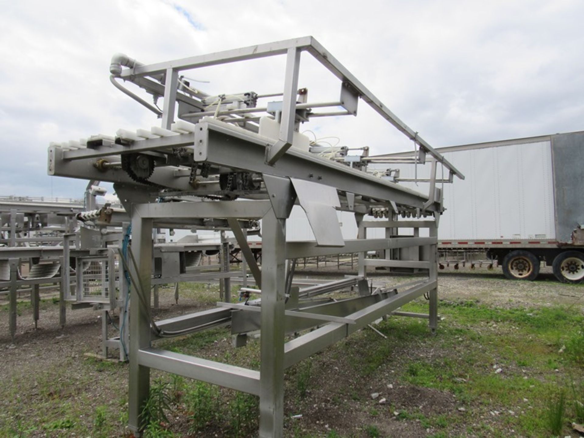 Stainless Steel Conveyor, 40" W X 15' L X 7' Tall with (3) pneumatic cylinders, 230/460 volts, 3 - Image 2 of 3