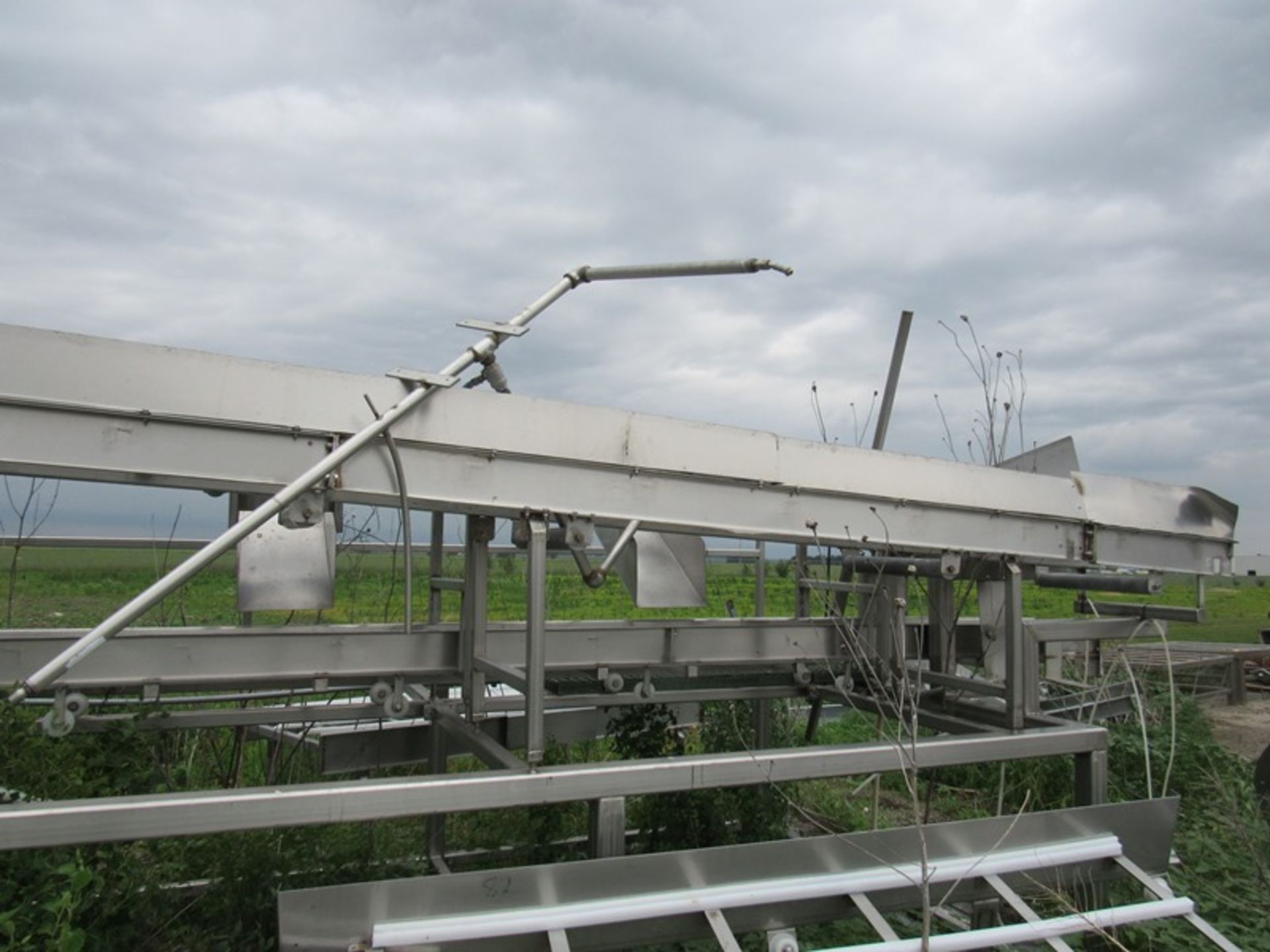 Stainless Steel Boning Conveyor, (2) 18" W X 21' L Belts (4) drop chutes, 12" wide bottom - Image 2 of 5