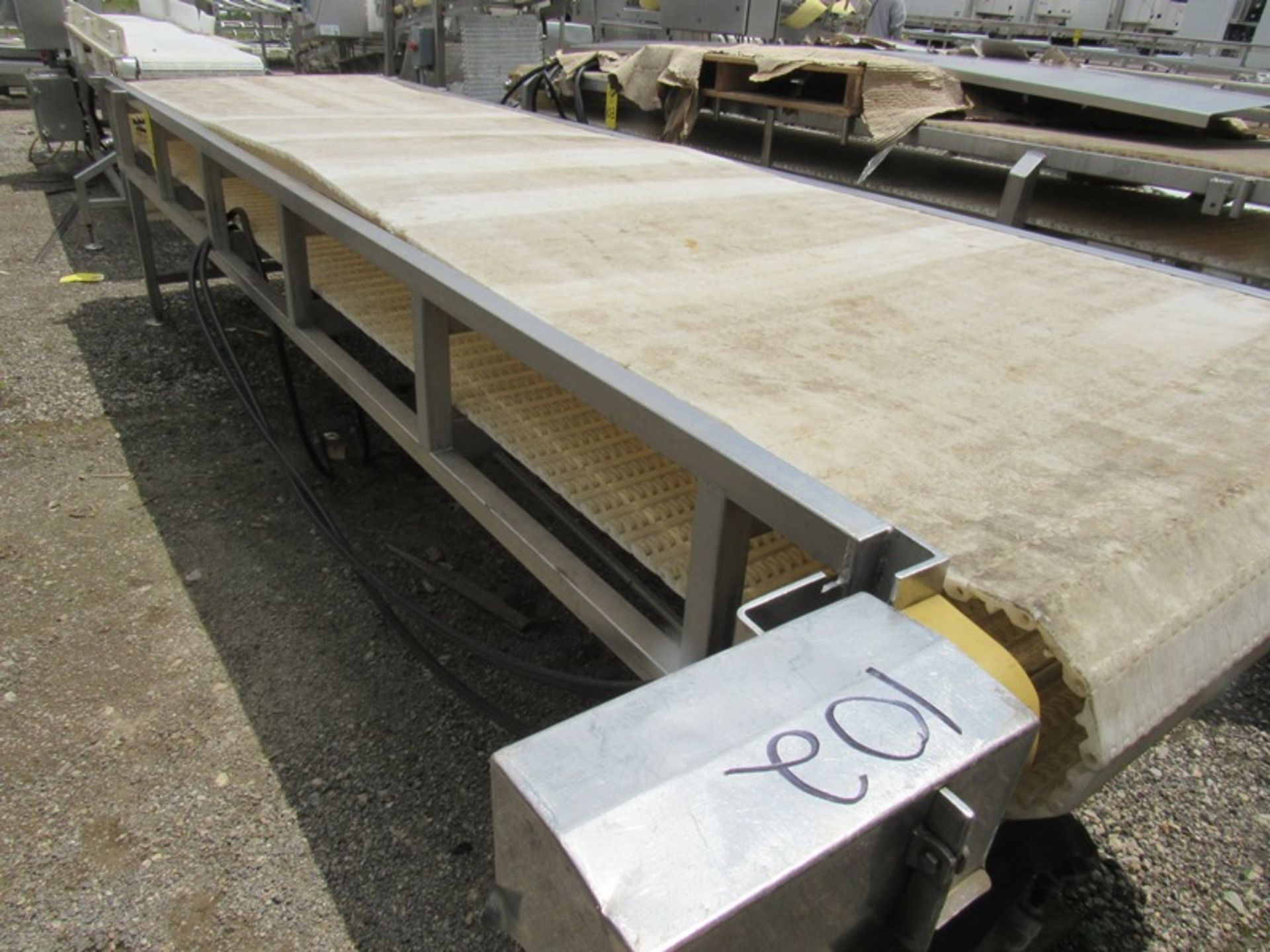 Stainless Steel Conveyor, 36" Wide X 13' Long, hydraulic drive (Loading Fee: $150.00 - Rigger: - Image 3 of 3