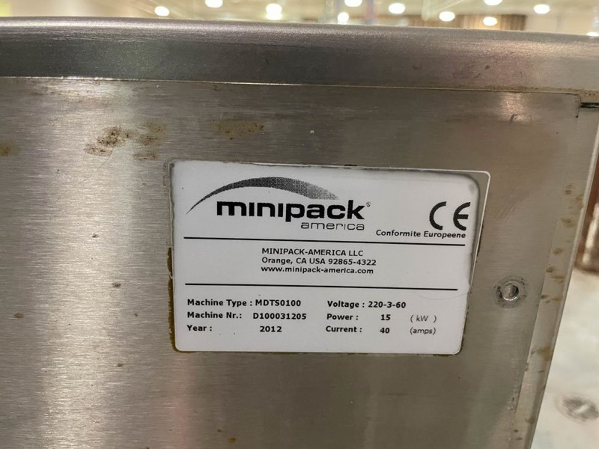 Minipack Dip Tank, Model: MDTS0100, Ser. #D100031205, 220V/3Ph/60Hz. - Image 5 of 7