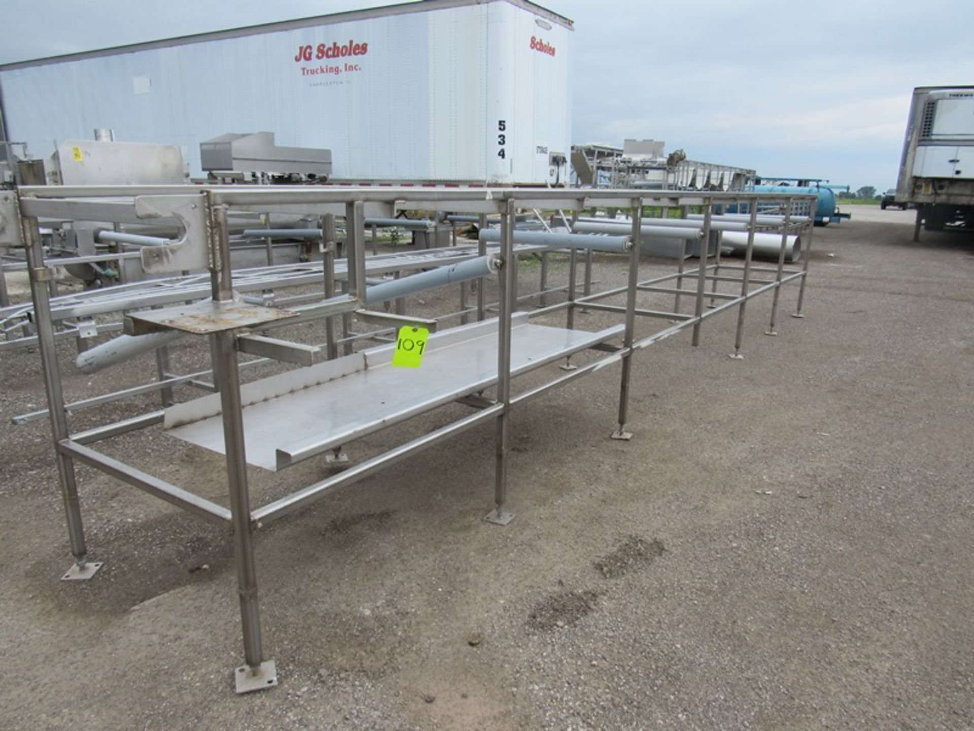 Stainless Steel Conveyor, 36" W X 25' L, no drive (Loading Fee: $150.00 - Rigger: Norm Pavlish - - Image 3 of 4