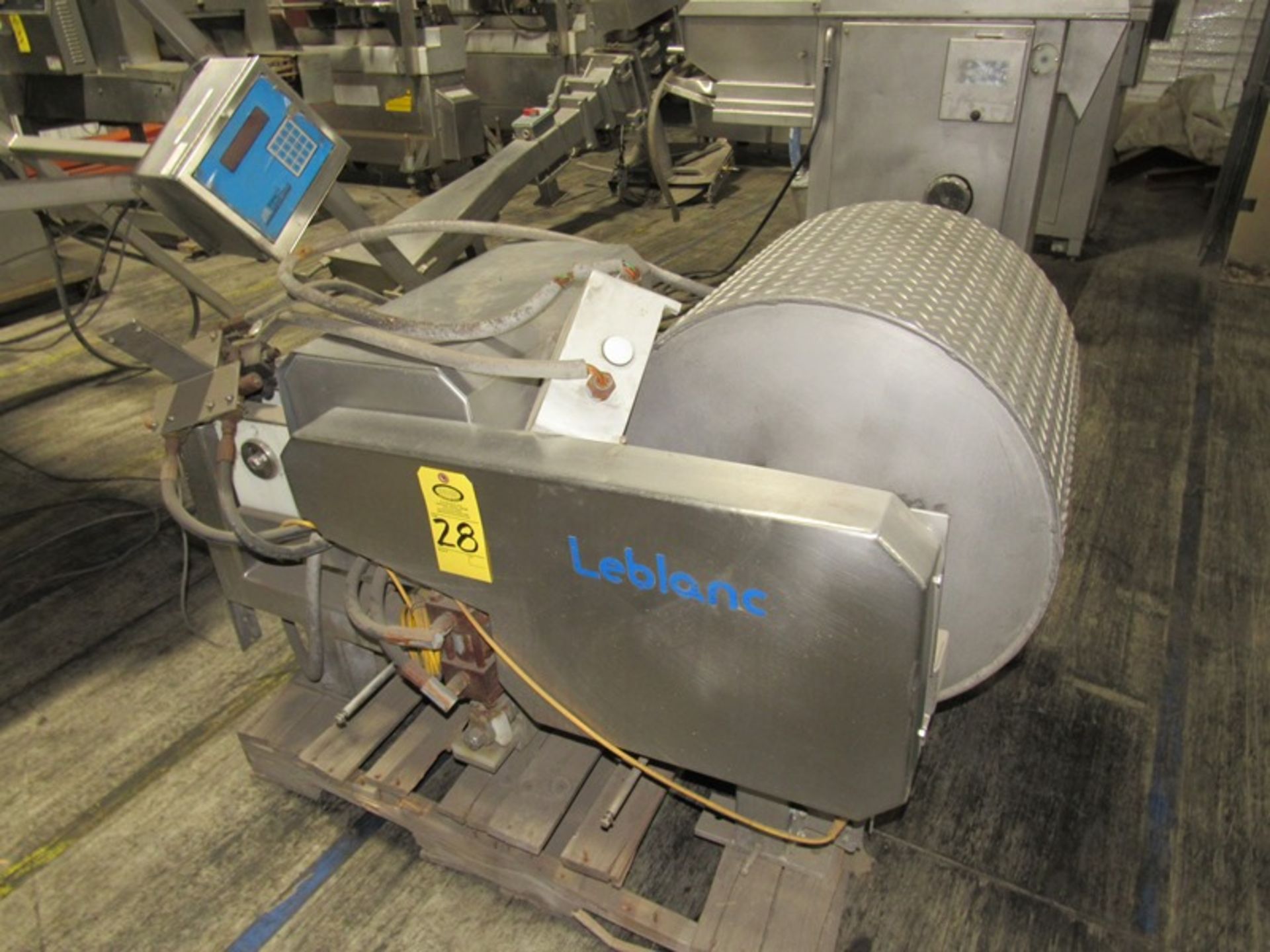 Leblanc Stainless Steel Belly Roller, 24" diam. X 20" wide roller, hydraulic operation (Loading Fee: