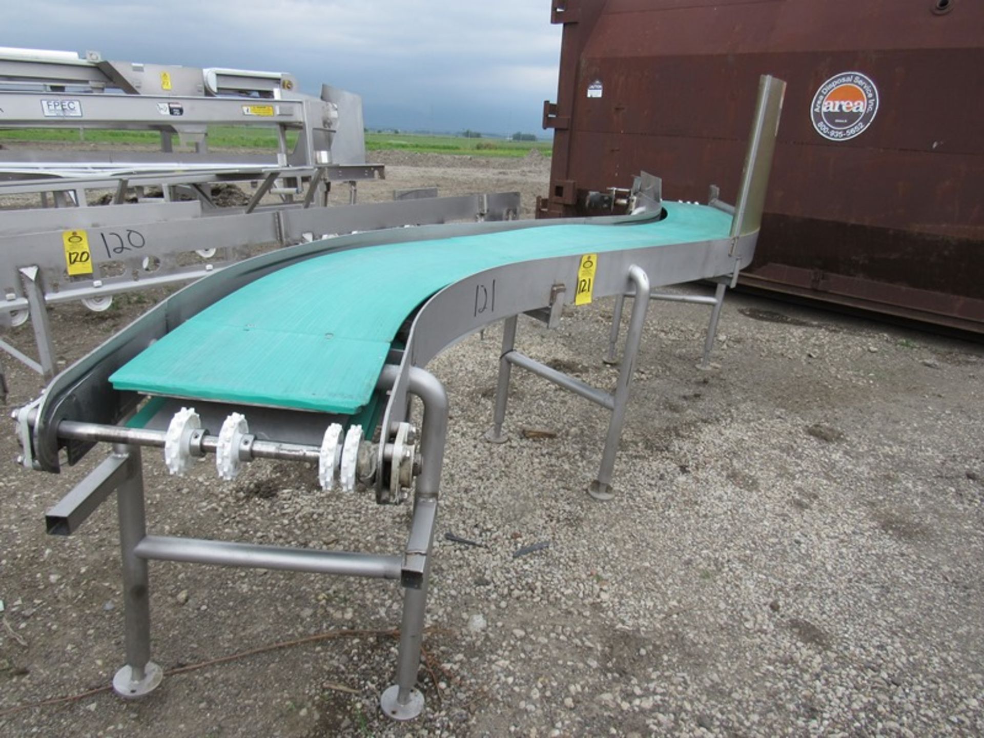 Stainless Steel Conveyor, "S", 12" W X 16' L, hydraulic drive (Loading Fee: $100.00 - Rigger: Norm - Image 2 of 3