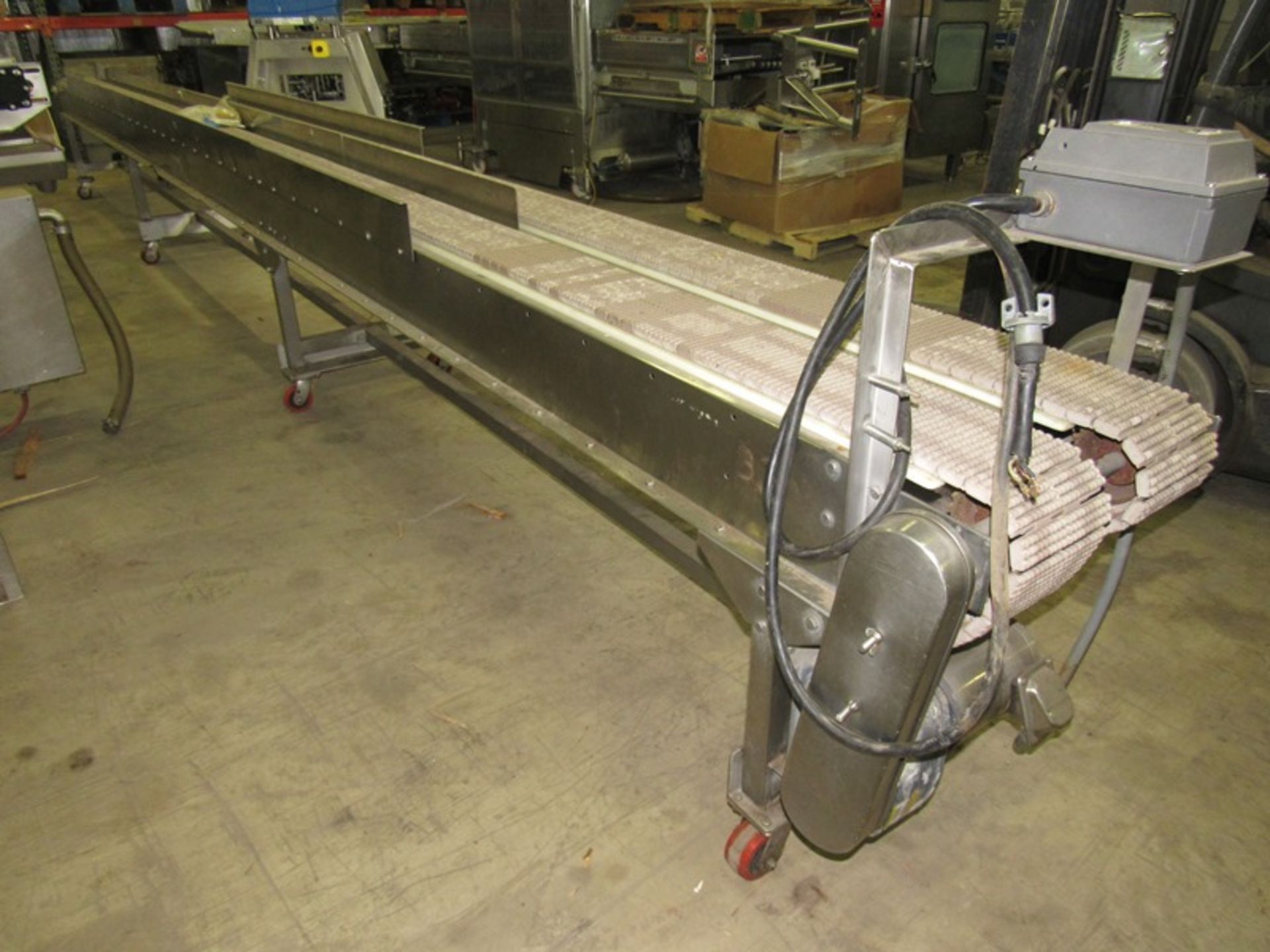 Kamflex Portable Dual Lane Transfer Conveyor, 7 1/2" W X 26' L, 1 h.p., stainless steel, 230/460 - Image 4 of 6