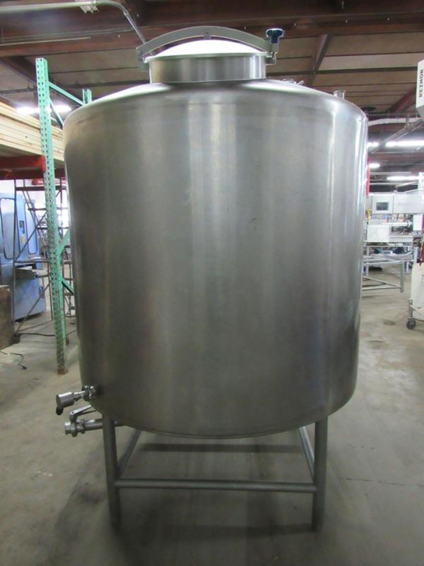 Stainless Steel Single Wall Tank, 6' Dia. X 5' Deep, 2" top inlet, 2" bottom outlet, 18" top - Image 3 of 10