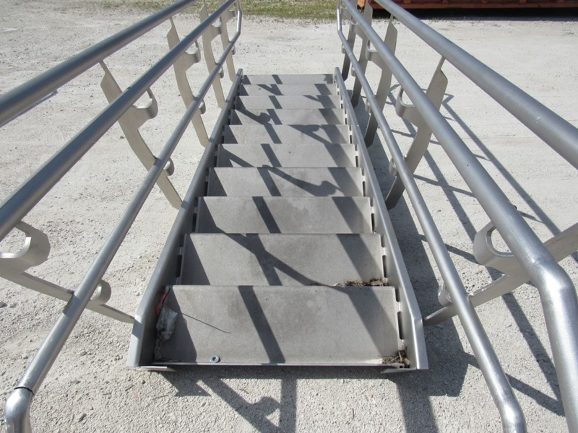 Stainless Steel Stairs with handrail, 3' W X 15' L, 10-stairs, Located in Sandwich, IL - Image 3 of 3