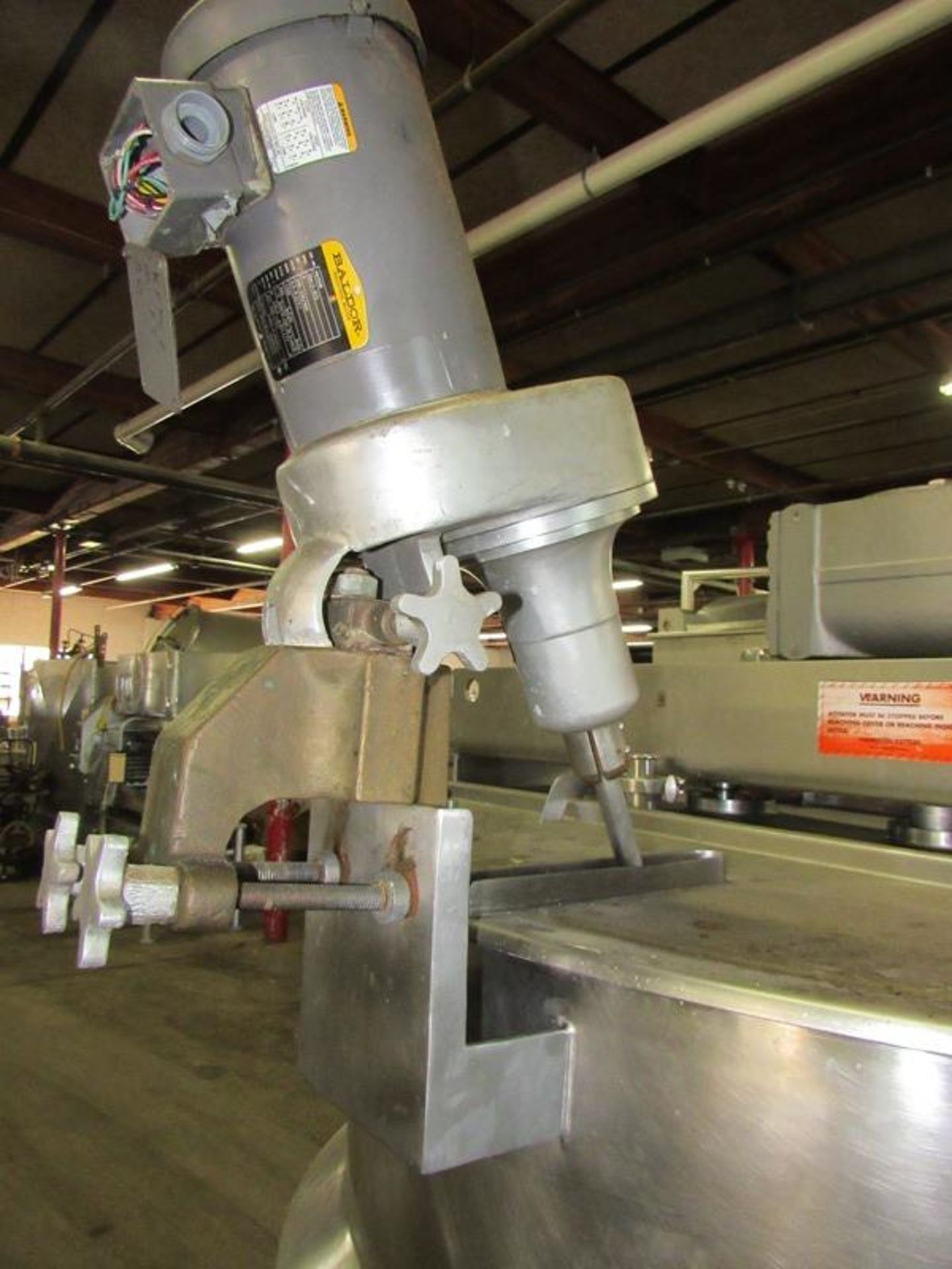 Hamilton Stainless Steel Jacketed Kettle with side bottom scrape agitation, stainless steel mixer - Image 5 of 23