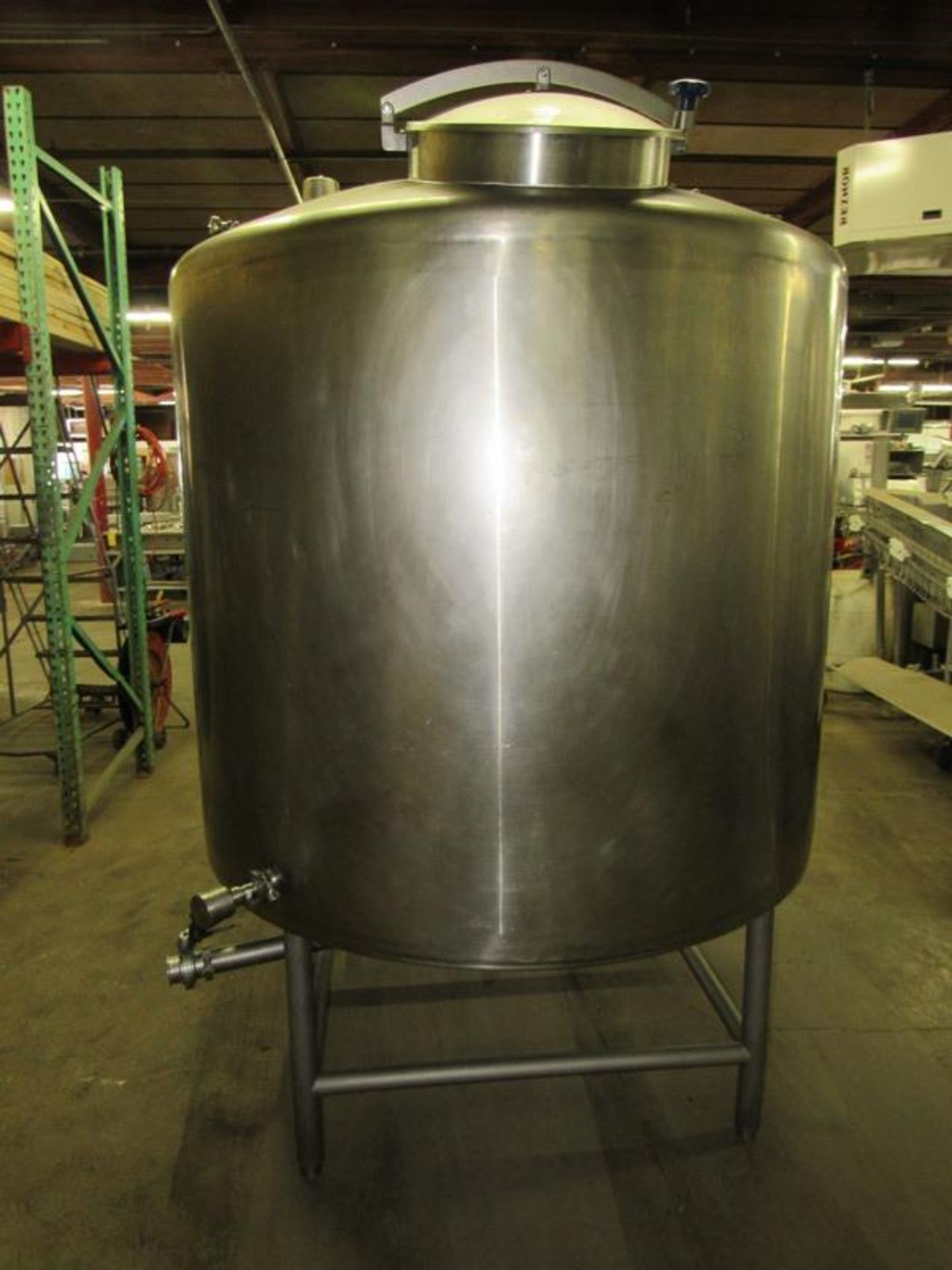 Stainless Steel Single Wall Tank, 6' Dia. X 5' Deep, 2" top inlet, 2" bottom outlet, 18" top - Image 2 of 10