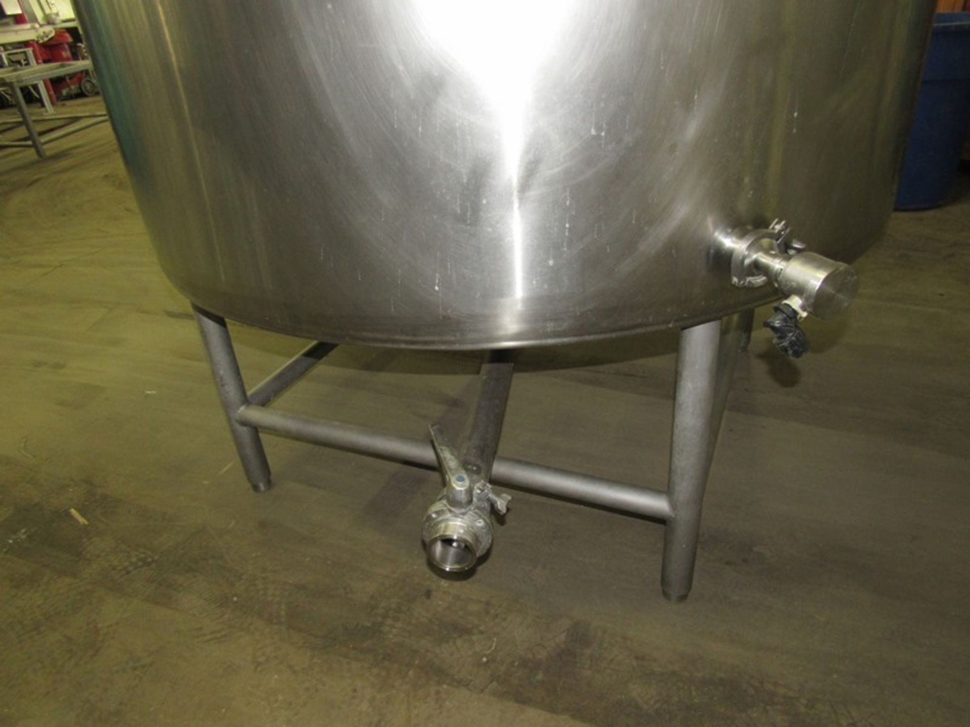 Stainless Steel Single Wall Tank, 6' Dia. X 5' Deep, 2" top inlet, 2" bottom outlet, 18" top - Image 5 of 10