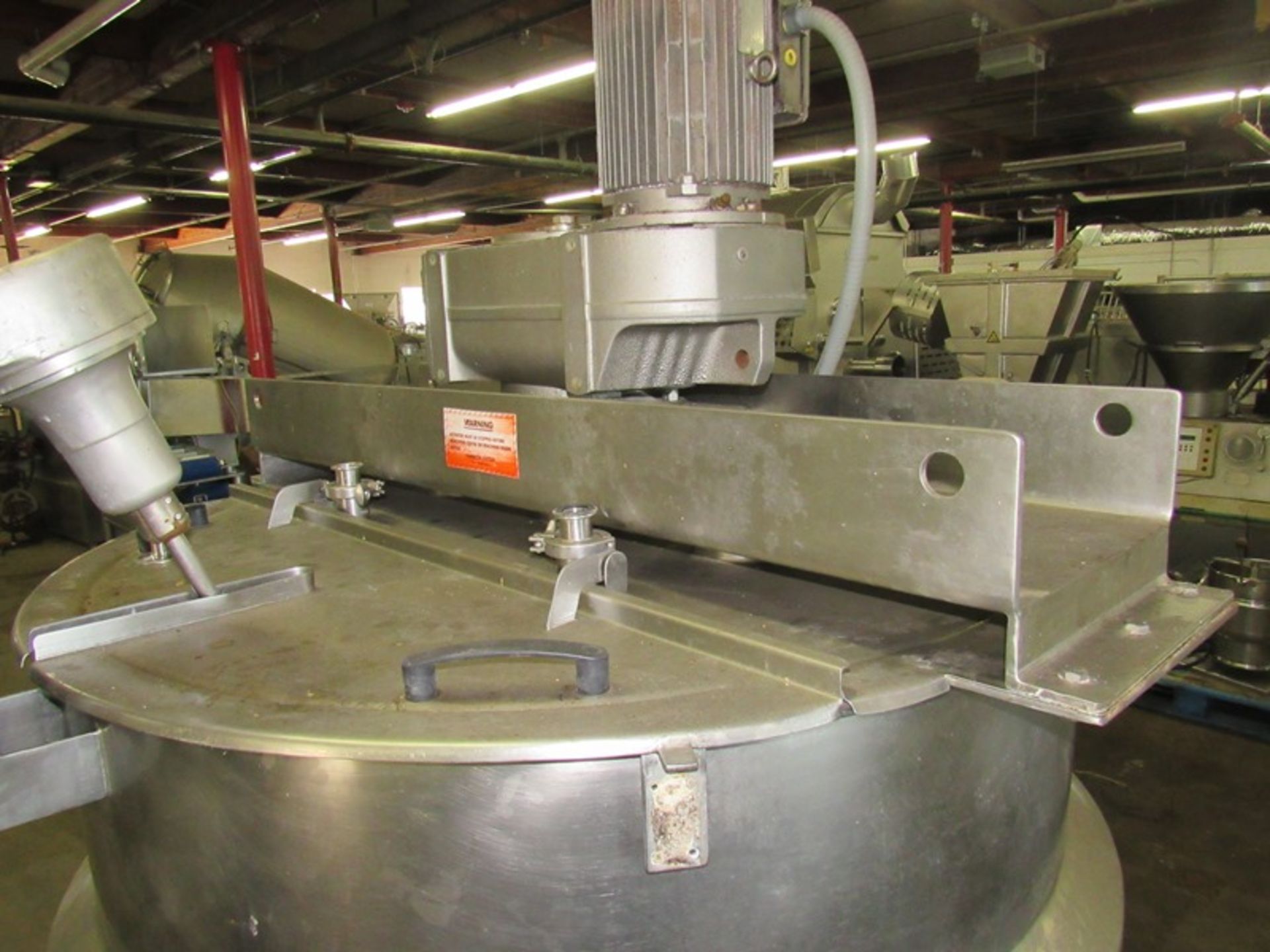 Hamilton Stainless Steel Jacketed Kettle with side bottom scrape agitation, stainless steel mixer - Image 6 of 23