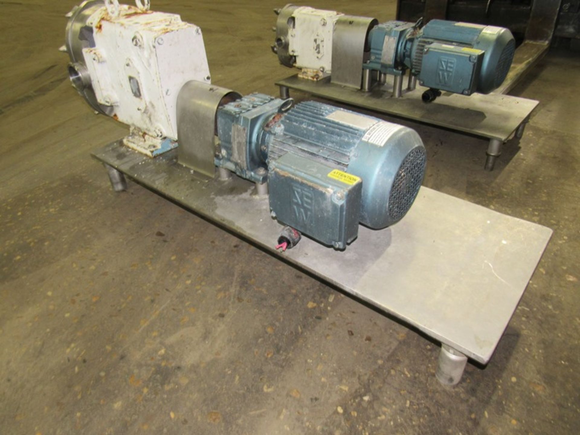 Waukesha Mdl. 60 Positive Displacement Pump on 3 h.p., 230/460 volt, 3 phase motor, Ser. #120184, 1" - Image 3 of 4