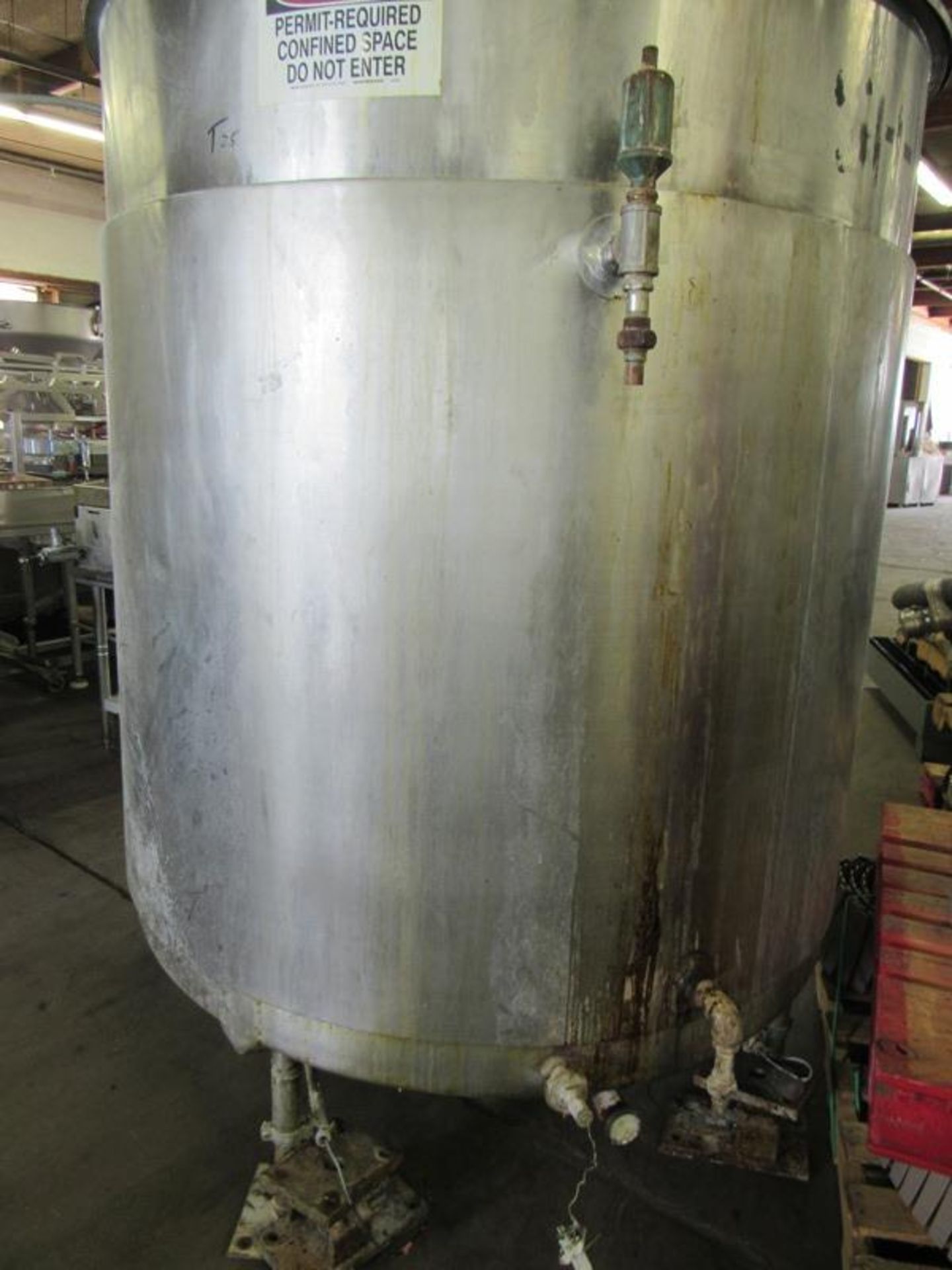 Groen Mdl. 800 Gal. Stainless Steel Jacketed Tank, 800 gallon capacity, 5' Dia. X 64" Deep with - Image 7 of 11