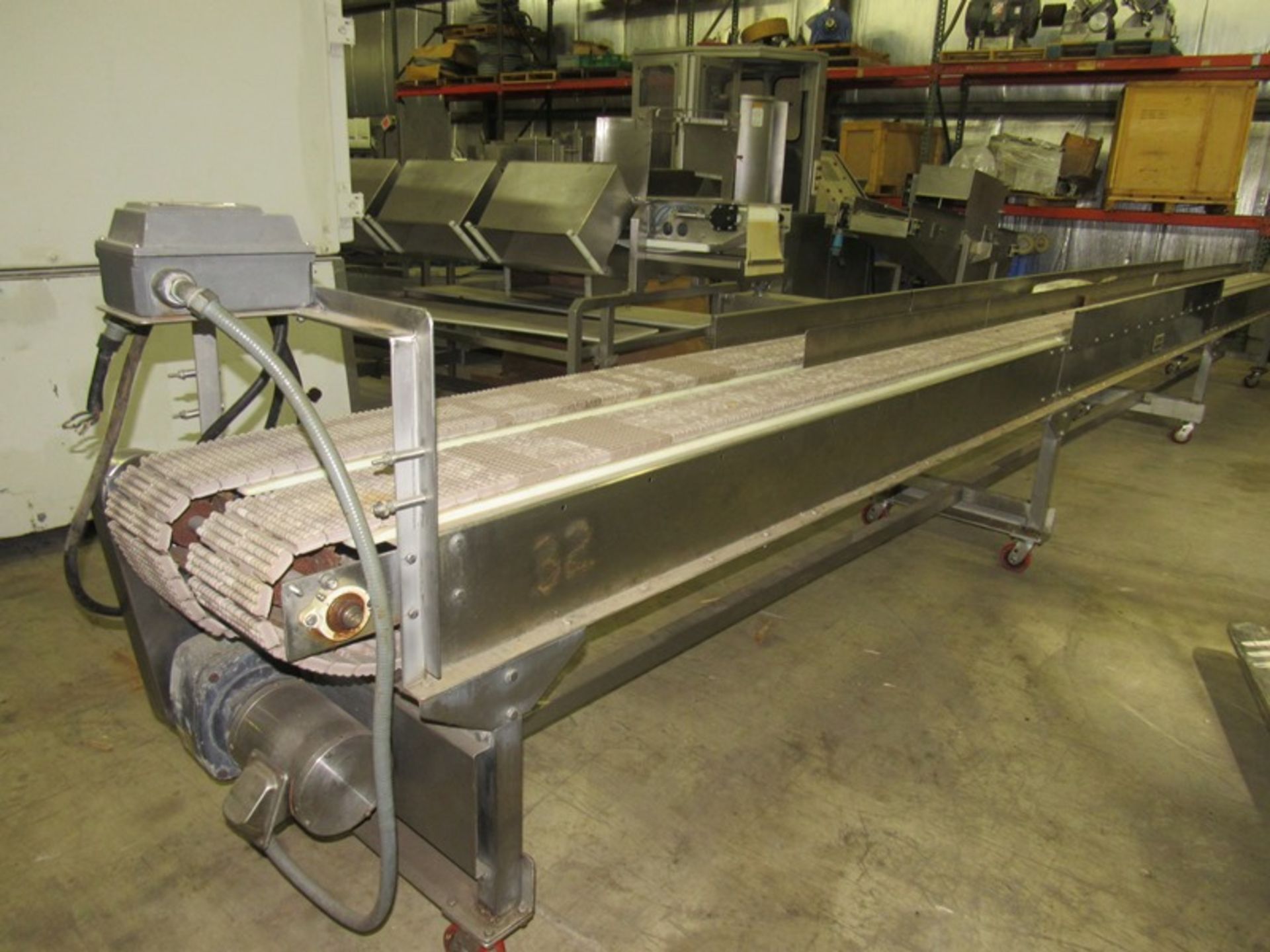 Kamflex Portable Dual Lane Transfer Conveyor, 7 1/2" W X 26' L, 1 h.p., stainless steel, 230/460 - Image 5 of 6