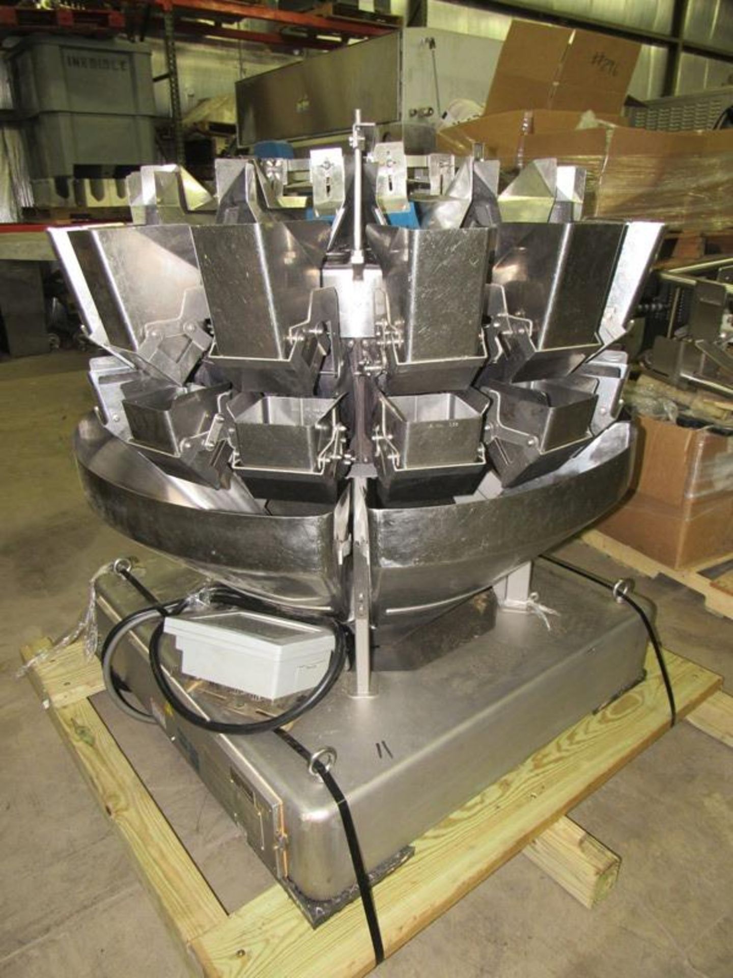 Ishida Mdl. CCW-NZ-214W-S/30-WP Stainless Steel 14 Smooth Bucket Scale, Ser. #40296, Mfg. 1999 with